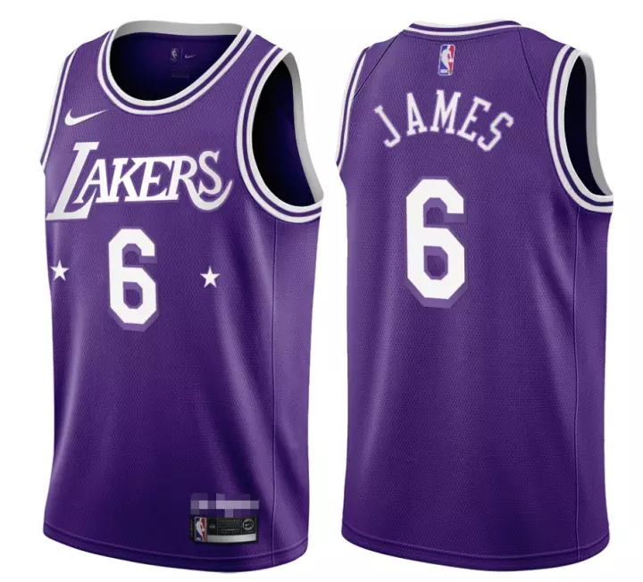 2021-22 Los Angeles Lakers LeBron James #6 City Edition Purple ...