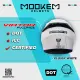 Mookem Helmet Z006 - Mono Colors - Viator - Face Dual Visor Helmet. 