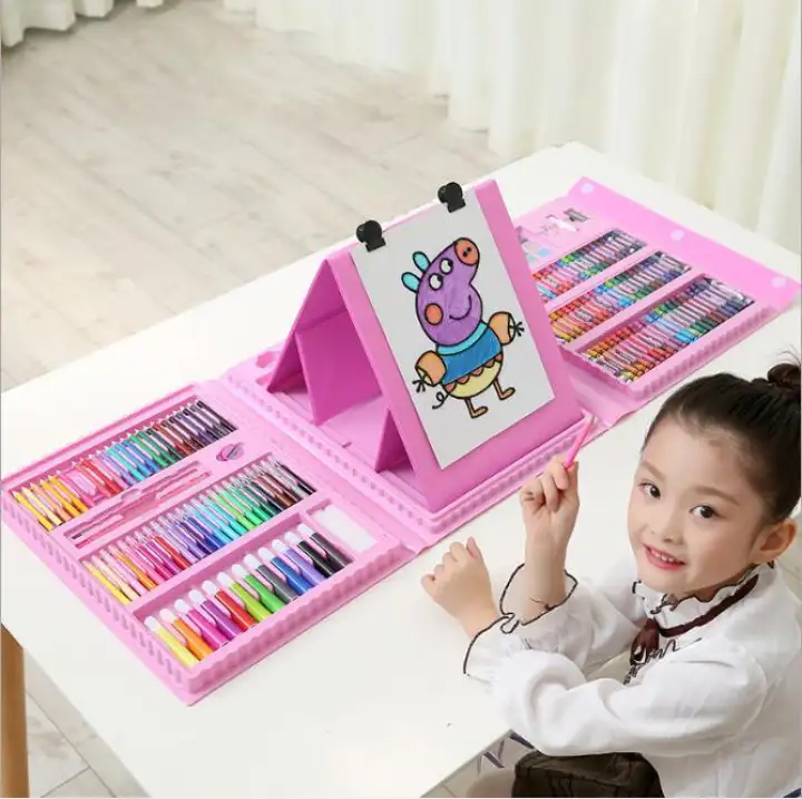 208 Pcs Mega Art Set Pink Children S Painting Tools Coloring Case Kit Painting Drawing Sets 208 Pcs Mega Art Set Pink Children S Painting Tools Coloring Case Kit Painting Drawing Sets