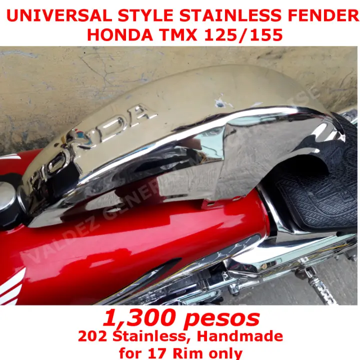 Honda Tmx 125 Tmx 155 Universal Style Front Fender Stainless Tapalodo With Honda Logo Lazada Ph