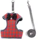 Adjustable Breathable Dog Leash And Vest Collar Harness With Bow Tie (SMALL). 
