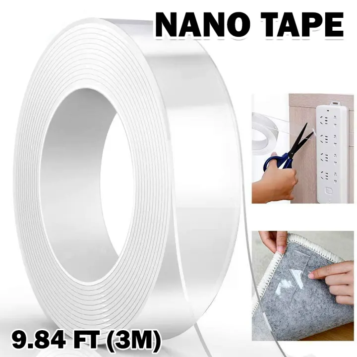 High Quality 3m Double Sided Nano Magic Tape Double Sided Tape Transparent Notrace Reusable Waterproof Adhesive Tape Cleanable Lazada Ph