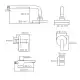 HCG Concealed Ceiling Shower Set Vita BF3221PX. All Brass Body Casting & Lead-free Certificated. Authentic Warranty Covered by HCG.. 