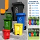Trash Bin with Pedal 30L/50L/100L/120L/240L Trash Bin Durable and High Quality, Trash Can, Garbage Bin for Kitchen Indoor and Outdoor Use. 