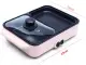 Electric Mini Grill with Hot Pot, 2 In 1 Indoor Non-Stick Hot Pot and Baking Pan Tray Plate, Electric Hot Pot Cooker with Lid for Dorm Room Student. 