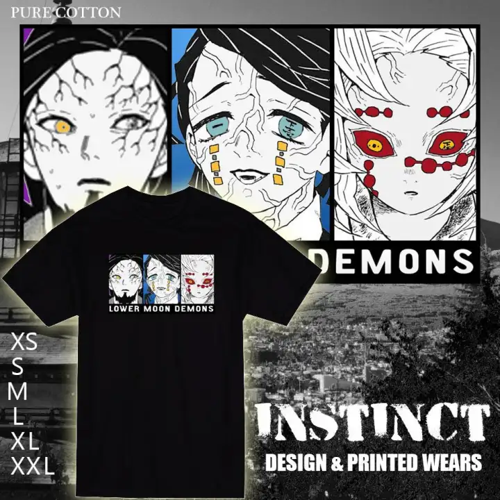 Kokushibo Doma Akaza Rui Kaigaku Hantengu Kamanue Twelve Demon Moons Cool Kimetsu No Yaiba Demon Slayer Unisex Shirt Kny072 2 Lazada Ph