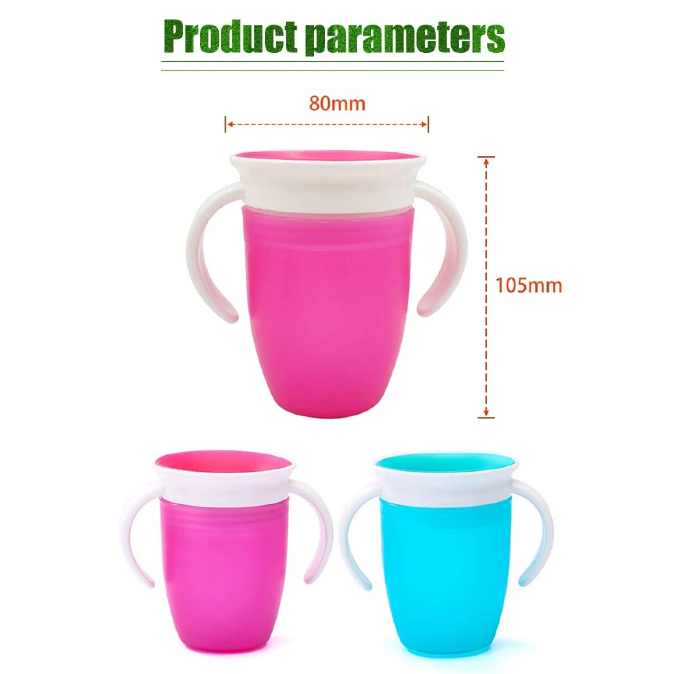 240ml 360 Degrees Rotated With Double Handle Trainning Feeding Safe Leakproof Cup Infant Learn To Drink A Cup Of Water Have Cup Lid Baby Silicone Cup Lazada Ph