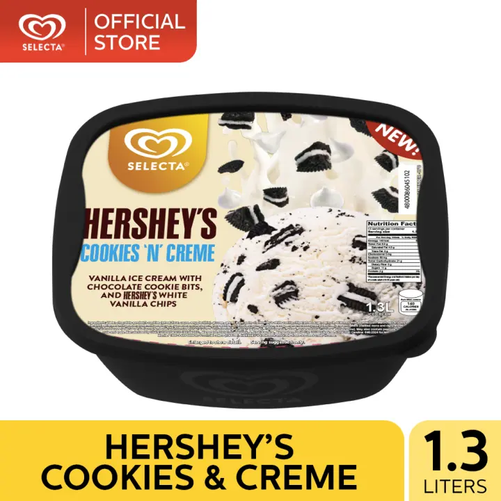 Selecta Hershey S Cookies And Cream Ice Cream 1 3l Lazada Ph