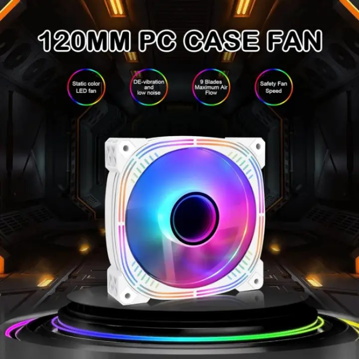 120mm Computer Case Fan RGB Aperture Silent Cooling Fan