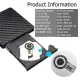 Portable-Mobile External USB 3.0 & Type-C DVD-RW 8X Ultra Thin DVD Writer (Black). 