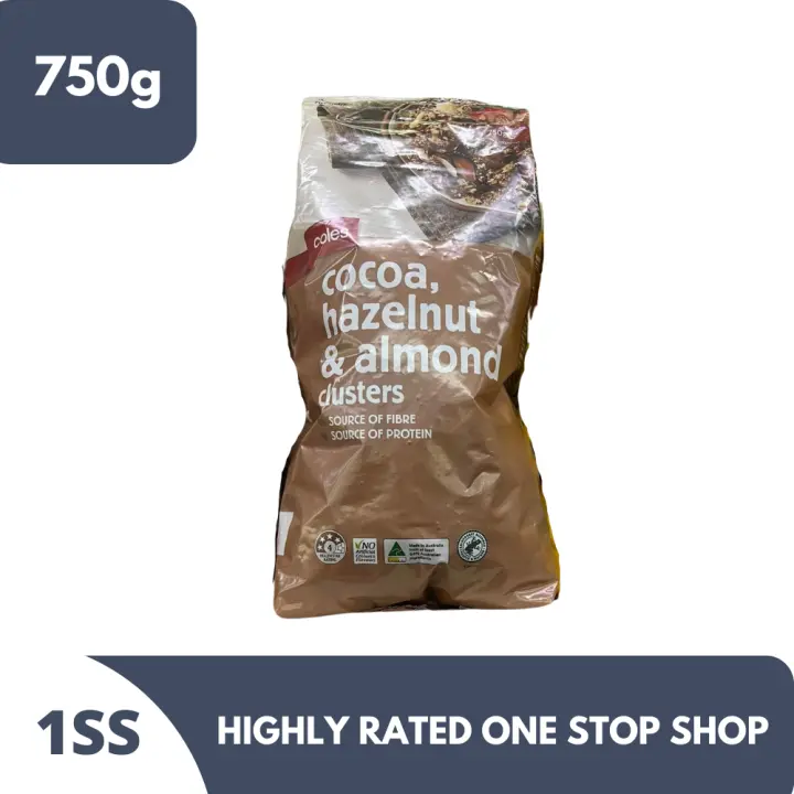 Coles Cocoa, Hazelnut & almond Clusters 750g