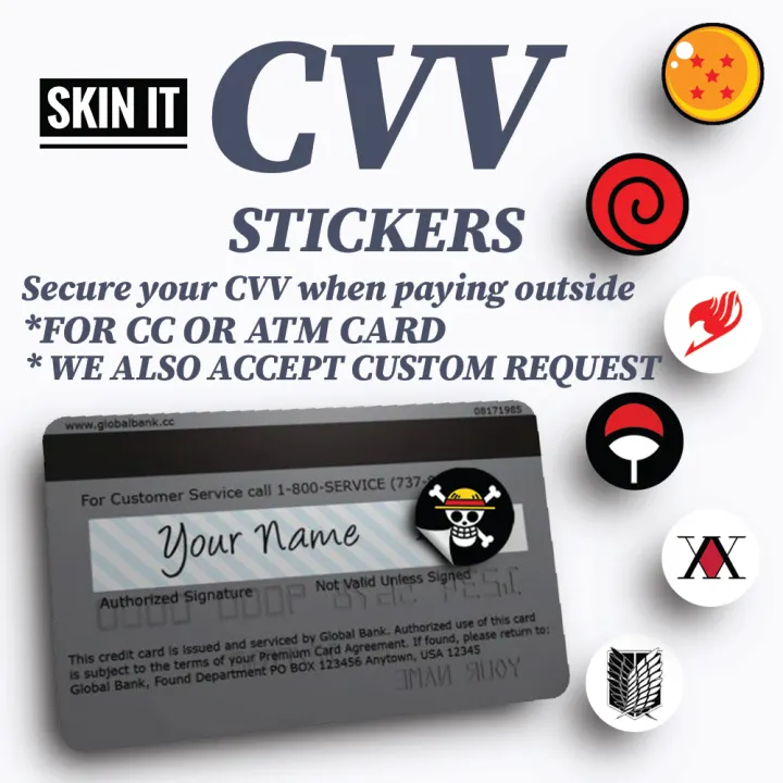 SKIN IT : Custom CVV Security Stickers