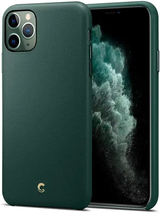 Green leather iphone 11 pro case Clearance