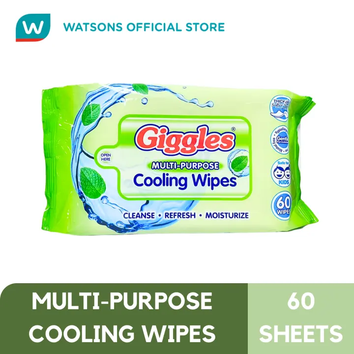 GIGGLES Multi-purpose Cooling Wipes 60 Sheets