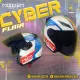 Mookem Helmet -  Flair - Cyber- Half Face Dual Visor. 