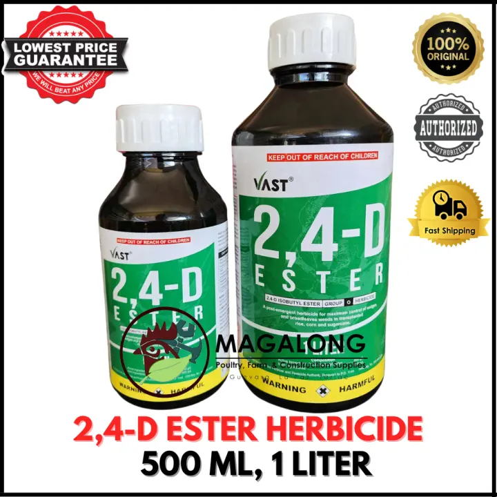 2,4-D ESTER HERBICIDE (FOR KANGKONG, WATERLILY AND OTHER BROAD LEAVES/SEDGES) - 24D ESTER - 500 ml - 1 Liter - VAST