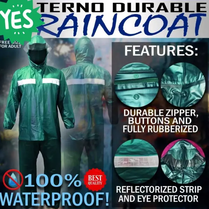 High Quality Motorcycle Waterproof Rain Coat Upgraded Soft Breathable with Eye and Neck Cover Front and Back Reflectorized Raincoat Durable 100% Waterproof Double Sided