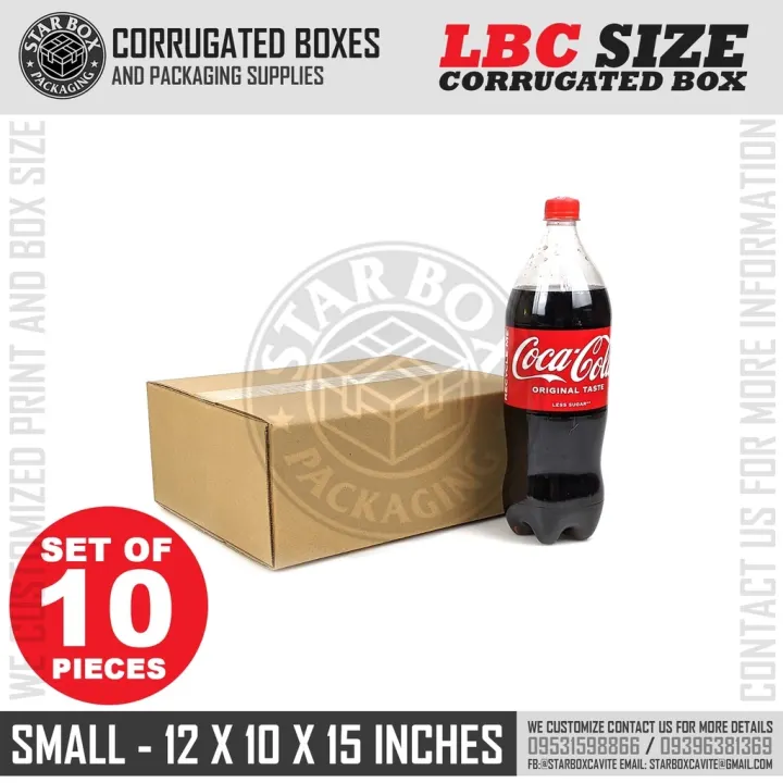 Starbox Small LBC Express Sizes Corrugated Cargo Shipping Boxes Packaging Box 12x10x5Inch SET OF 10