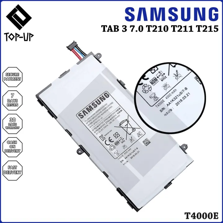 OriginalGalaxy3 / Tab3 7.0 SM-T210 T210 T211 T215 T215 LT02 P3200 Model T4000E Battery