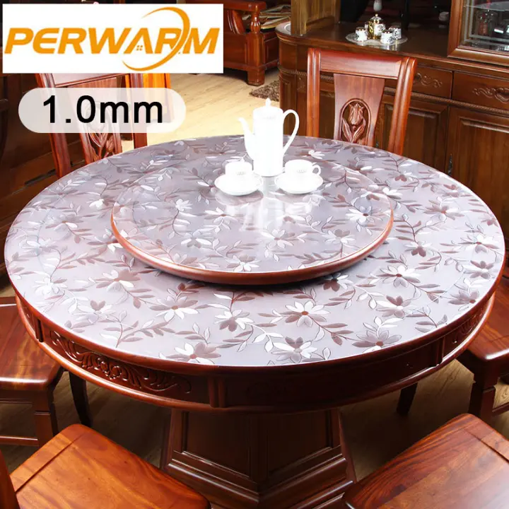1mm Flower Round Thick Crystal Clear, Round Table Pad