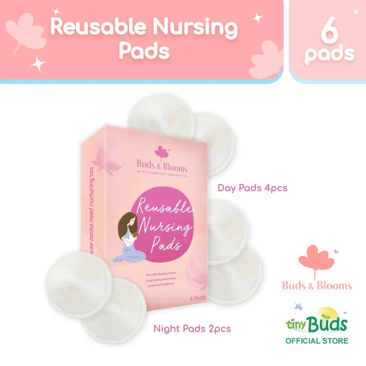 Buds & Blooms Reusable Nursing Pads (6 Pcs)