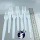 DISPOSABLE PLASTIC SPOON AND FORK (25PCS / PACK) AVAILABLE IN CLEAR / WHITE AND BLACK. 
