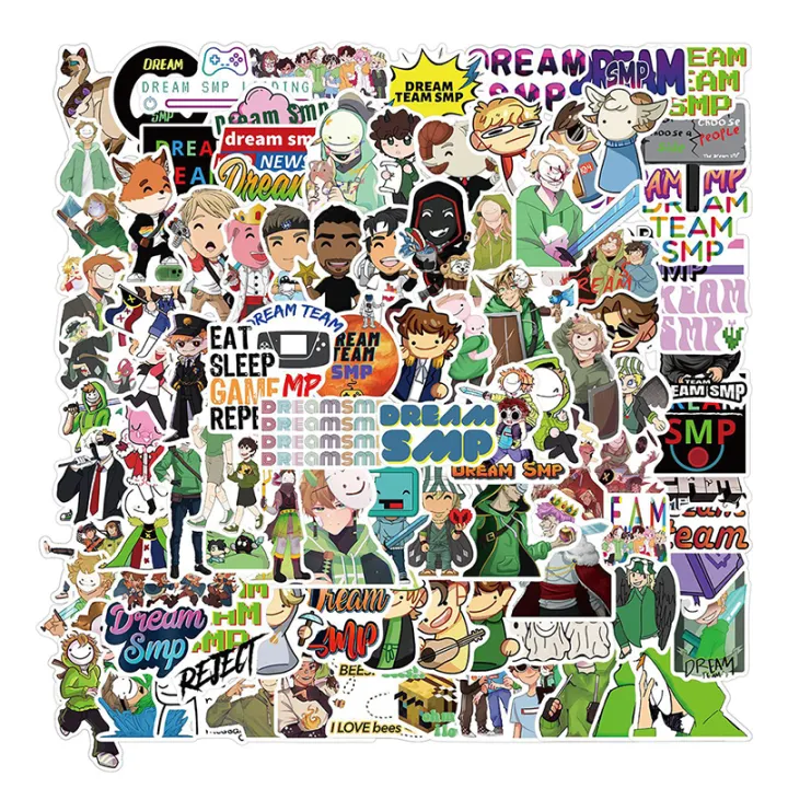 lshuo 100pcs dream smp stickers for laptop motorcycle skateboard decal toy stickers lazada ph