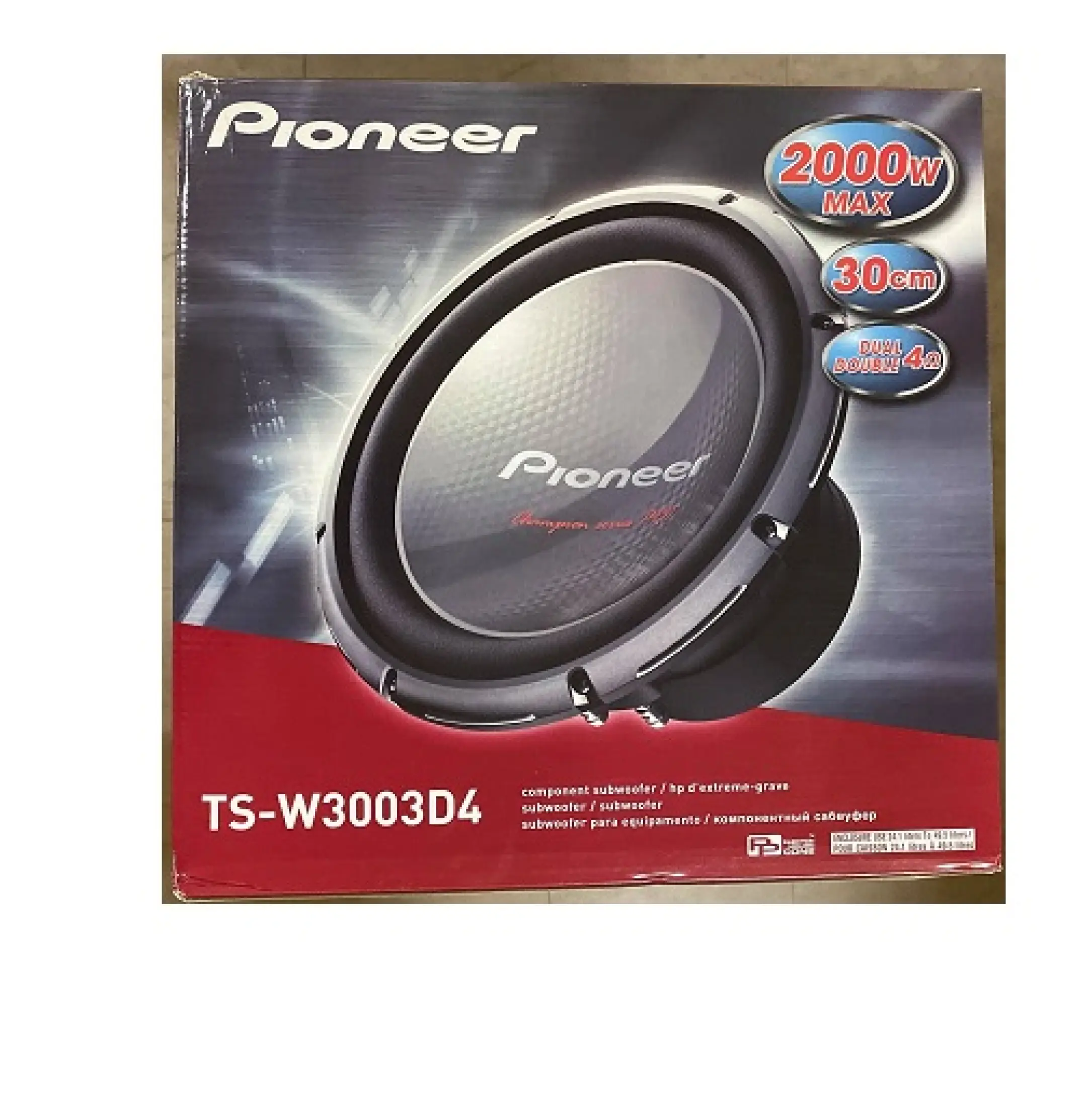 Pioneer TS-W3003D4 12" Champion Series PRO Subwoofer with Dual 4 Ω Voice Coils 2,000 Watts Max Power (600 Watts Nominal) | Lazada