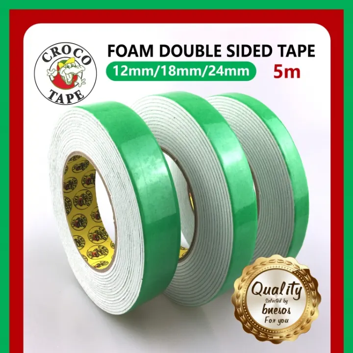 Bnesos Stationary Croco Foam Tape Double Sided Foam Double Sided Tape 12 18 24mm 5meter Lazada Ph
