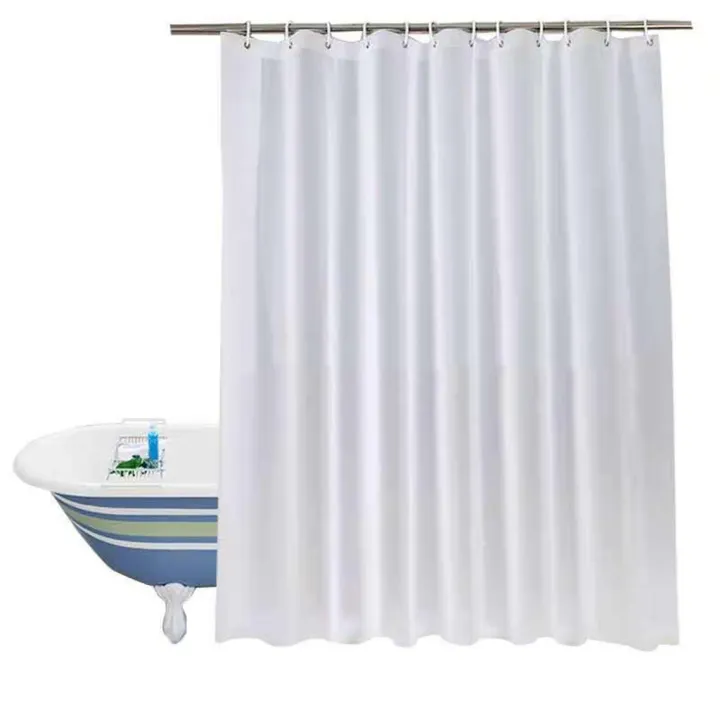 Shower Curtain Waterproof With Hooks, Extra Wide Shower Curtain 180