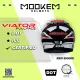 Mookem Helmet - Viator - Red Shark - Full Face - Dual Visor. 