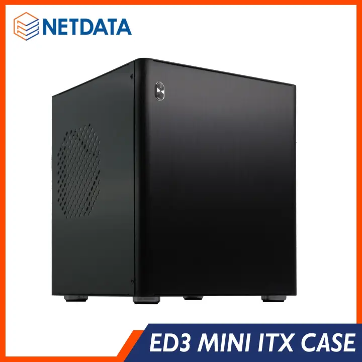 E Netdata Mini Itx Cube Case Black Silver Lazada Ph