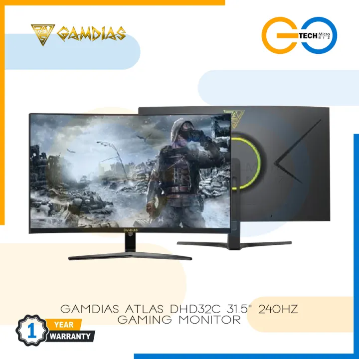Gamdias Atlas DHD32C 32" Curve 1920X1080 240Hz Gaming Monitor