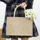 Natural Linen Reusable Jute Bag Burlap Tote Bags Eco Friendly with Soft Cotton Handle AT. 