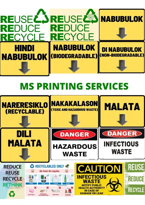 Nabubulok Di Nabubulok Reduce Reuse Recycle Biodegradable Signage ...