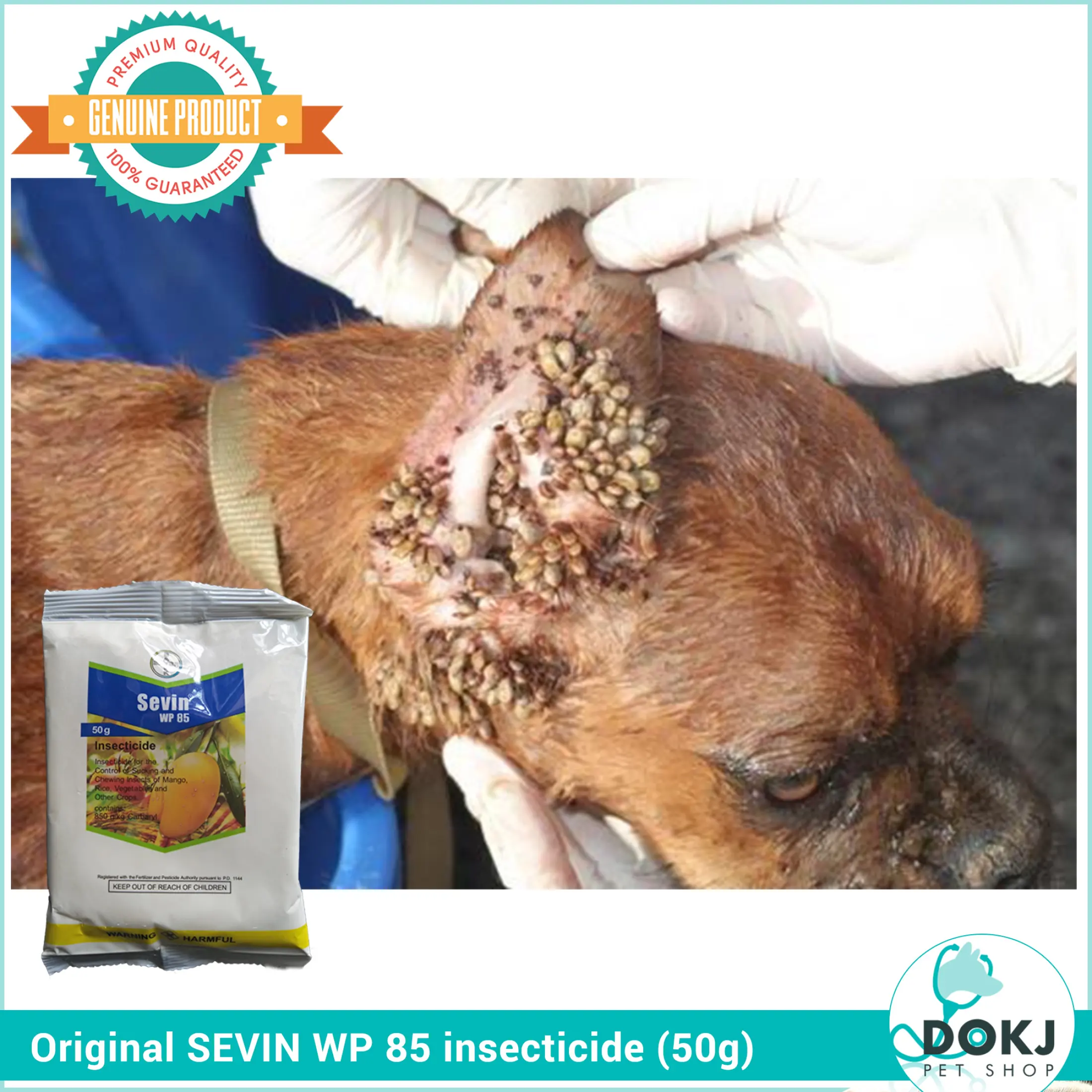 Original Sevin Wp 85 Insecticide Pest Control 50g For Dogs And Cats Control Ticks And Fleas By Dokj Pet Shop Lazada Ph