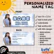 BINI Designs - Customized PVC or LAMINATED School Name Tag for Kids (Back to Back Print). 