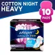 Whisper Cottony Soft Night Clean X-Long Overnight 10 Pads Sanitary Napkin(31cm) With Wings. 