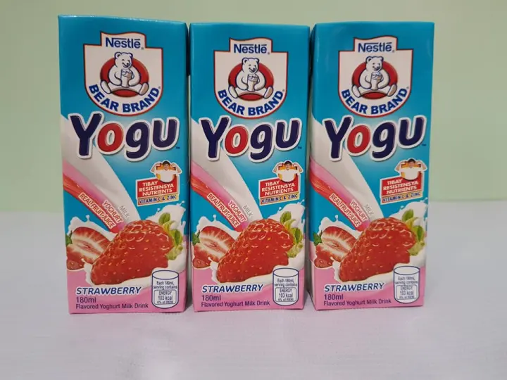 Nestle Bear Brand Yogu Strawberry Flavor Yoghurt Milk Drink Pack Of 12 Pcs X 180 Ml Lazada Ph
