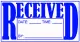 Pre-layout Received Date Time By Stamp Office Business Crystal 30mm x 60mm COD. 
