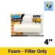 Hippo Foam Baby Roller with Handle 4 or 6 inches Mini Roller Solvent Resistant Excellent Use for Lacquer Paints. 