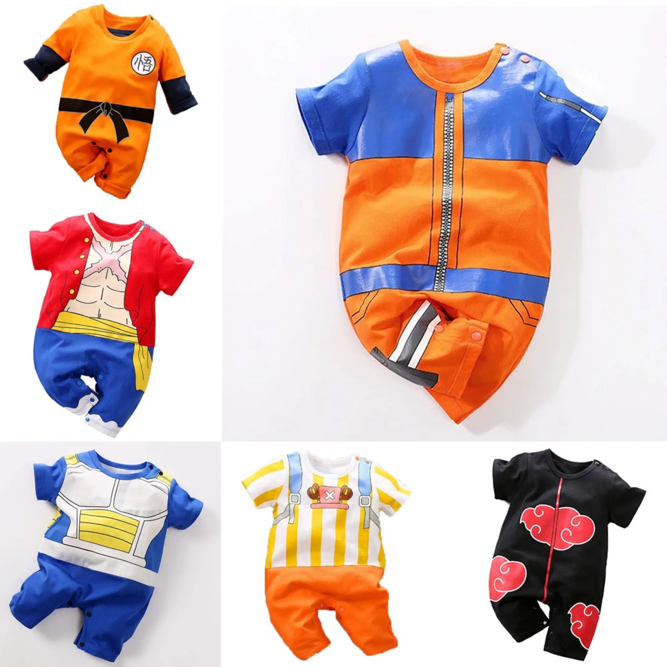 New 21 Baby Goku Vegeta Luffy Chopper Naruto Cartoon Anime Costume Jumpsuit Romper Spot Hot Ships From Manila Lazada Ph