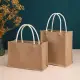 Natural Linen Reusable Jute Bag Burlap Tote Bags Eco Friendly with Soft Cotton Handle AT. 