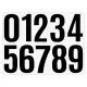 1-4 Inches waterproof Large Sheet Colourful  Number Stickers Alphanumeric Decals for Decoration DIY. 