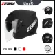 Zebra Motorcycle half face Helmet 3/4 Motor Dual Visor half face Helmet For Riding Gear Free Visor THRSTFLASK YM-902 Solid. 