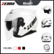 Zebra Motorcycle half face Helmet 3/4 Motor Dual Visor half face Helmet For Riding Gear Free Visor THRSTFLASK YM-902 Solid. 