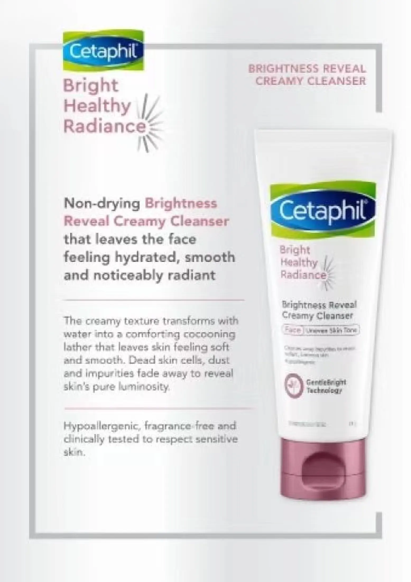 Buy 1 Take 1 Cetaphil Bright Healthy Radiance Brightness Reveal Creamy Cleanser 100g Lazada Ph