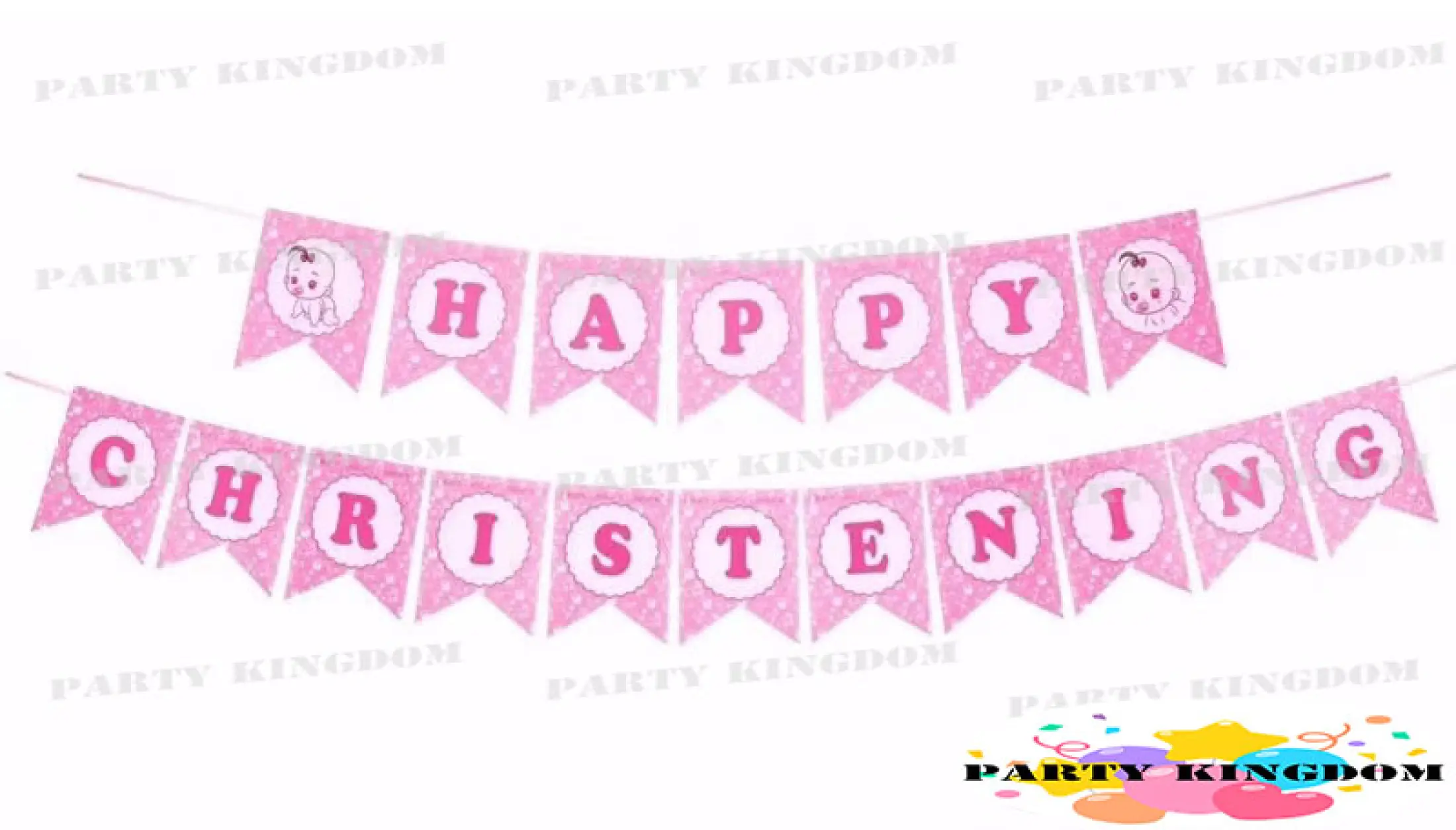 Party Kingdom happy christening banner Within Christening Banner Template Free