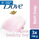 DOVE BAR SOAP PINK BEAUTY BAR 100G x3. 