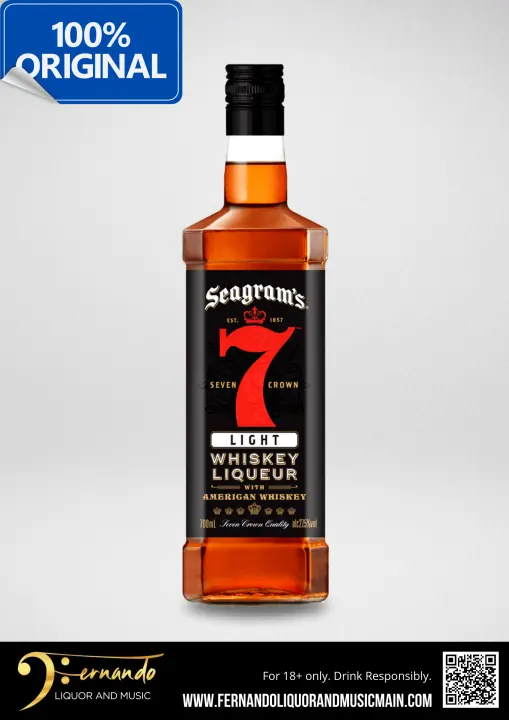 Seagrams 7 Crown Light Whiskey Liqueur 1L Lazada PH
